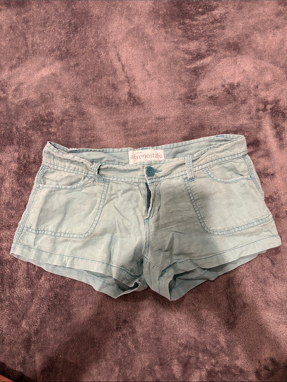Aeropostale Pale Blue Denim Cutoff Shorts